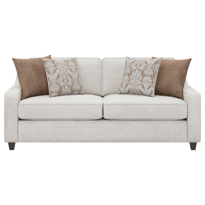 Christine  Upholstered Sloped Arm Sofa Set Beige