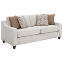 Christine  Upholstered Sloped Arm Sofa Set Beige