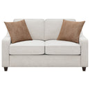 Christine  Upholstered Sloped Arm Sofa Set Beige