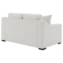 Ashlyn  Upholstered Track Arm Sofa Set Sand