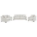 Ashlyn  Upholstered Track Arm Sofa Set Sand