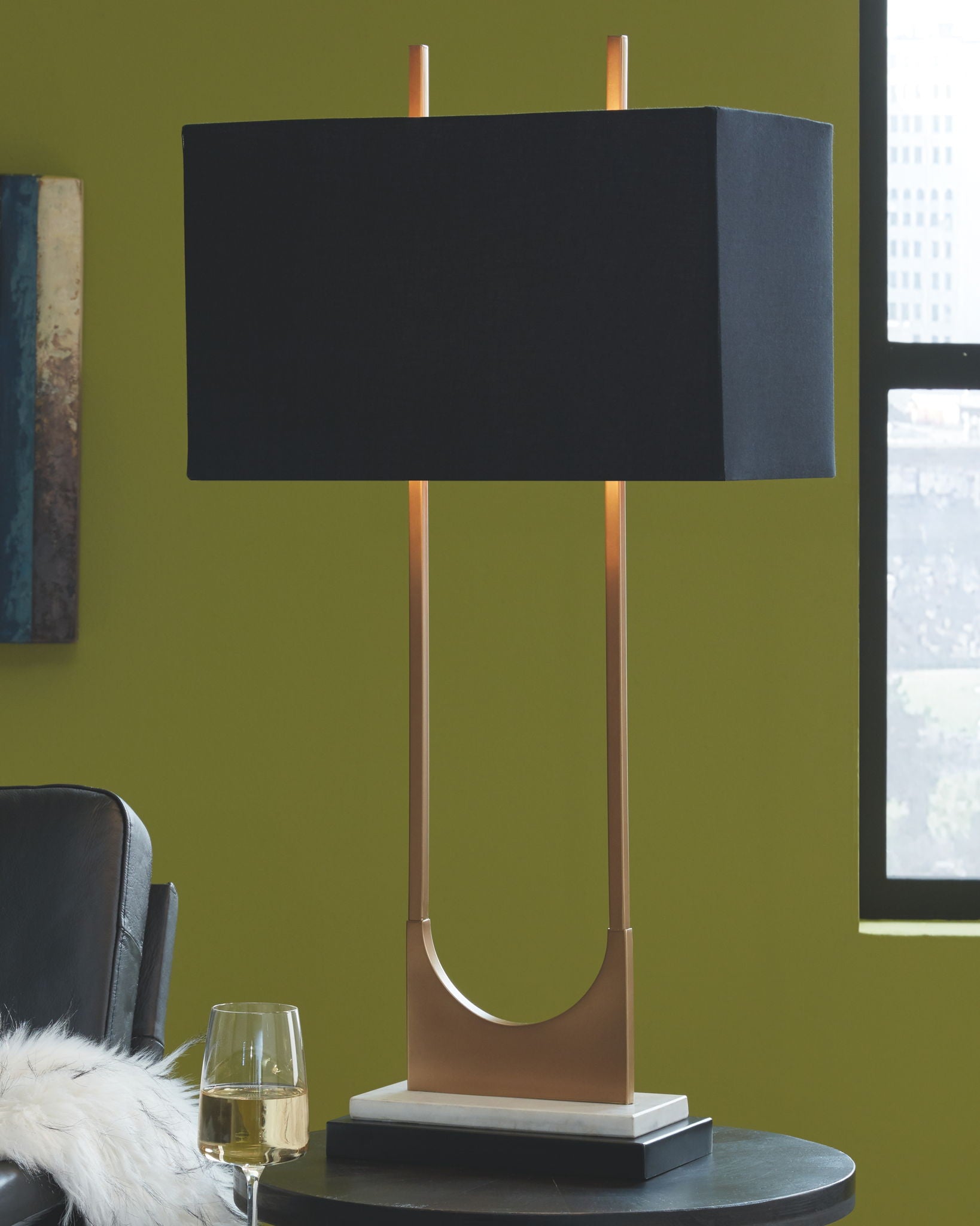 Malana - Metal Table Lamp  - Brass Finish