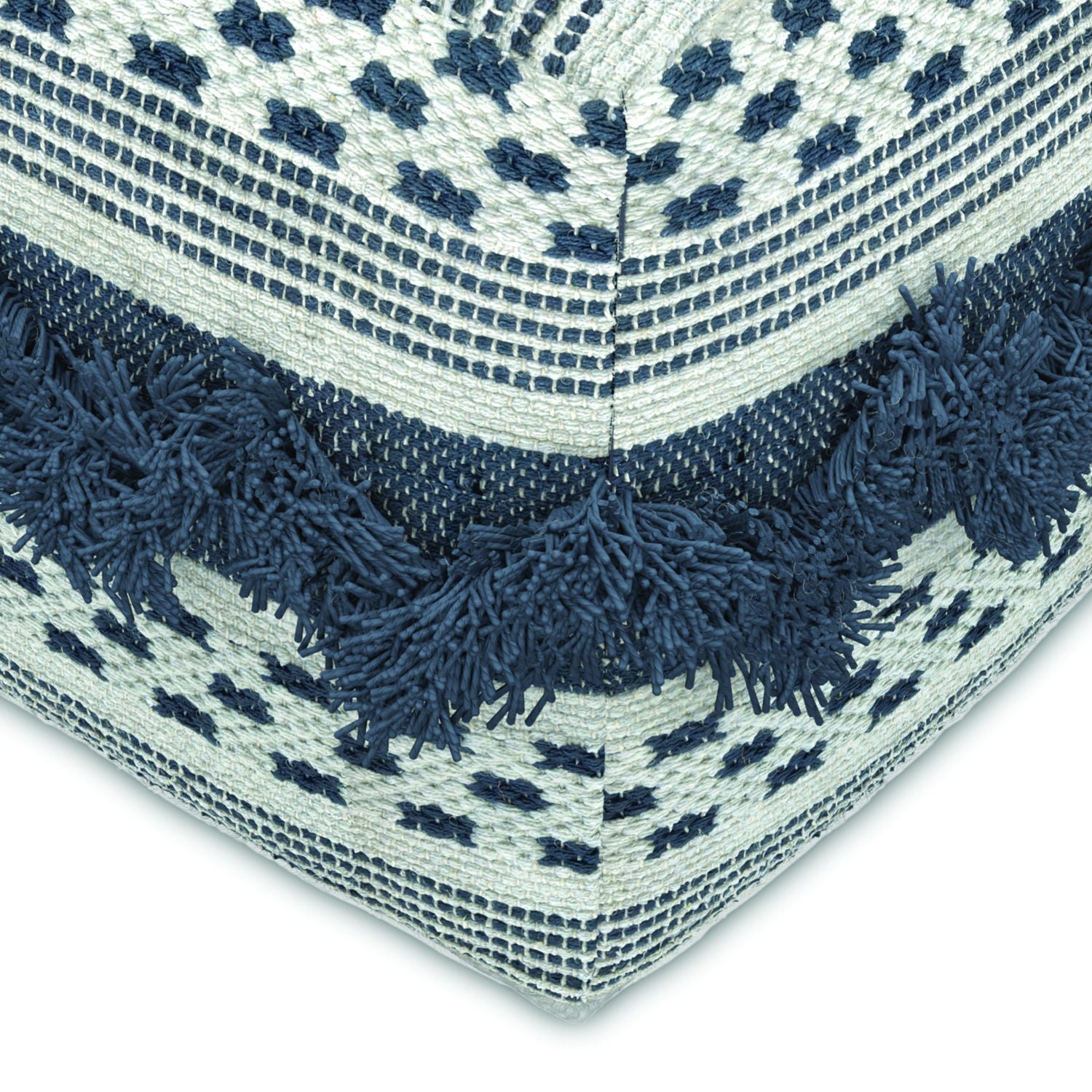 Bowden - Square Pouf Ottoman - Gray