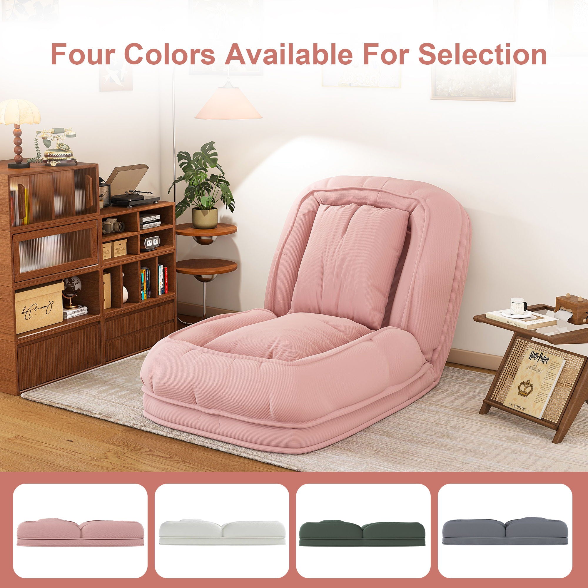 Upholstered Foldable Lazy Sofa Bed For Adults And Pets