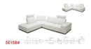 Divani Casa Martha - Modern White Leather Right Facing Sectional Sofa