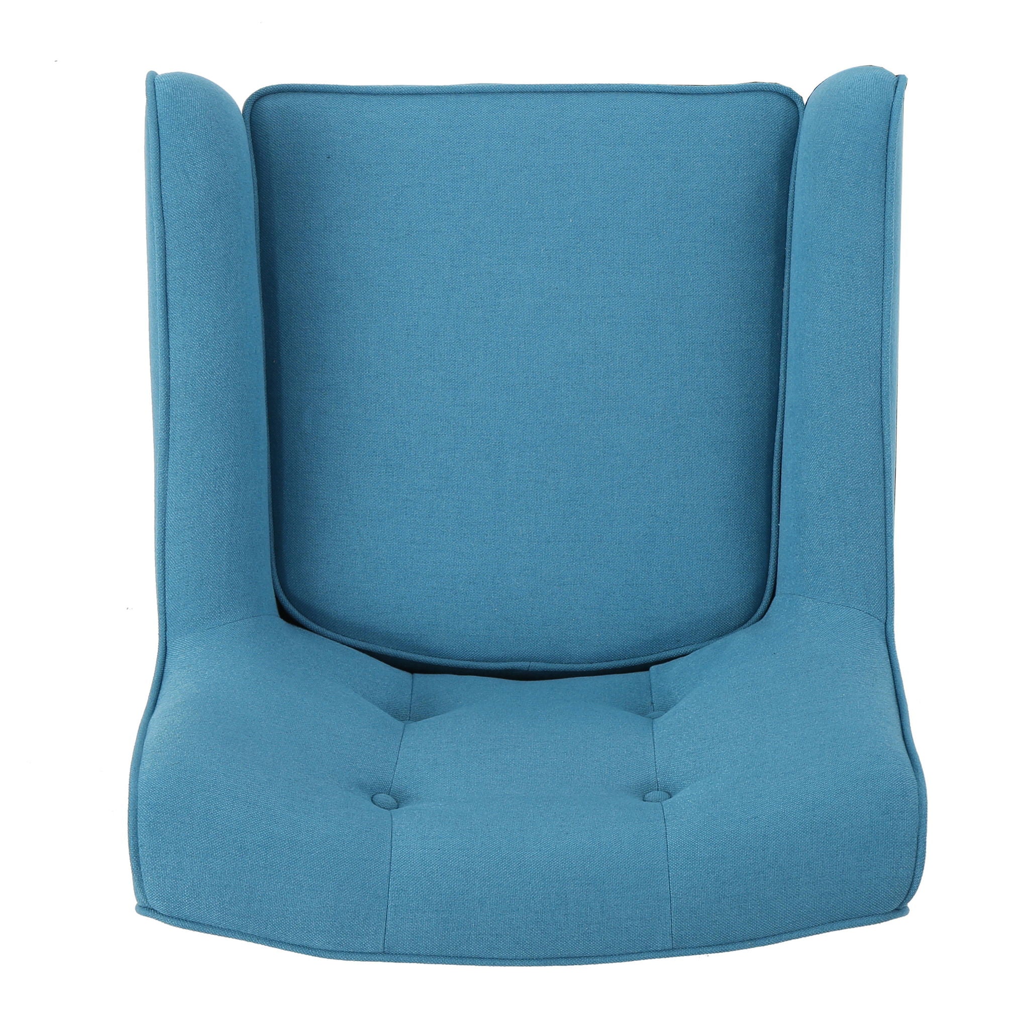 Modern Arm Chair With Tufted Back And Wooden Legs