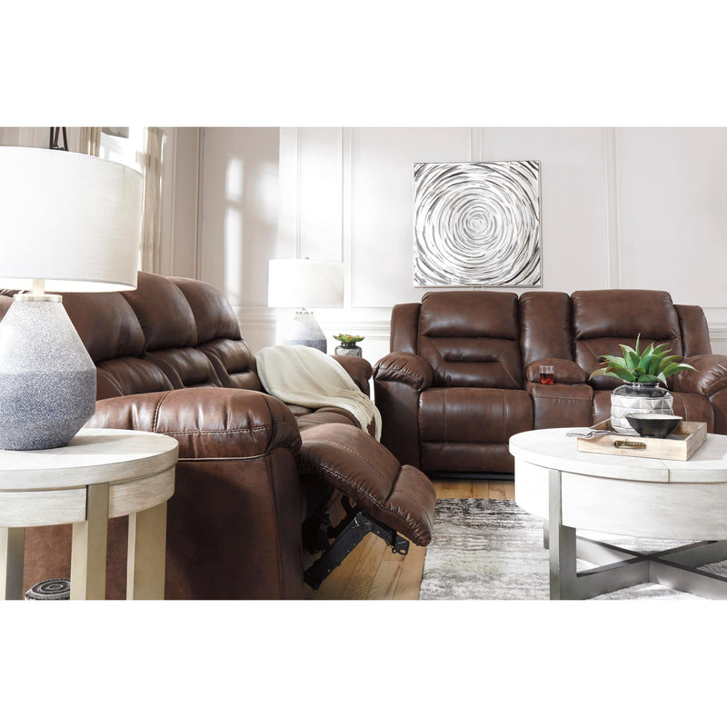 Signature Design by Ashley Stoneland Reclining Leather Look Loveseat with Console 3990494 IMAGE 7