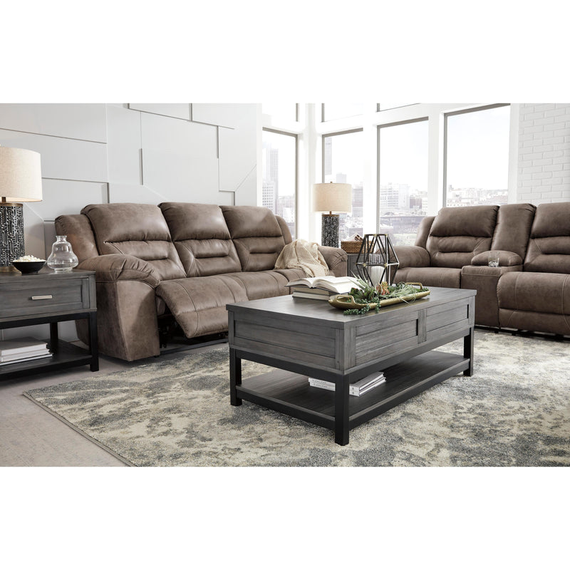 Signature Design by Ashley Stoneland Reclining Leather Look Loveseat with Console 3990594 IMAGE 7