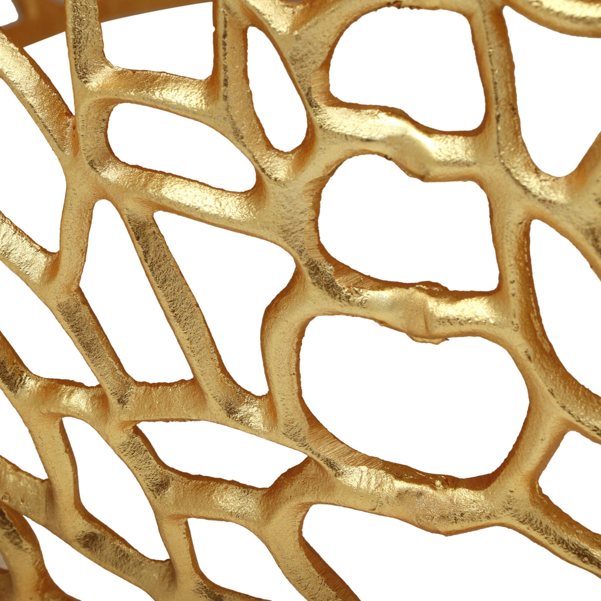 Modern Glam Mesh Coffee Table With Accents And - Gold