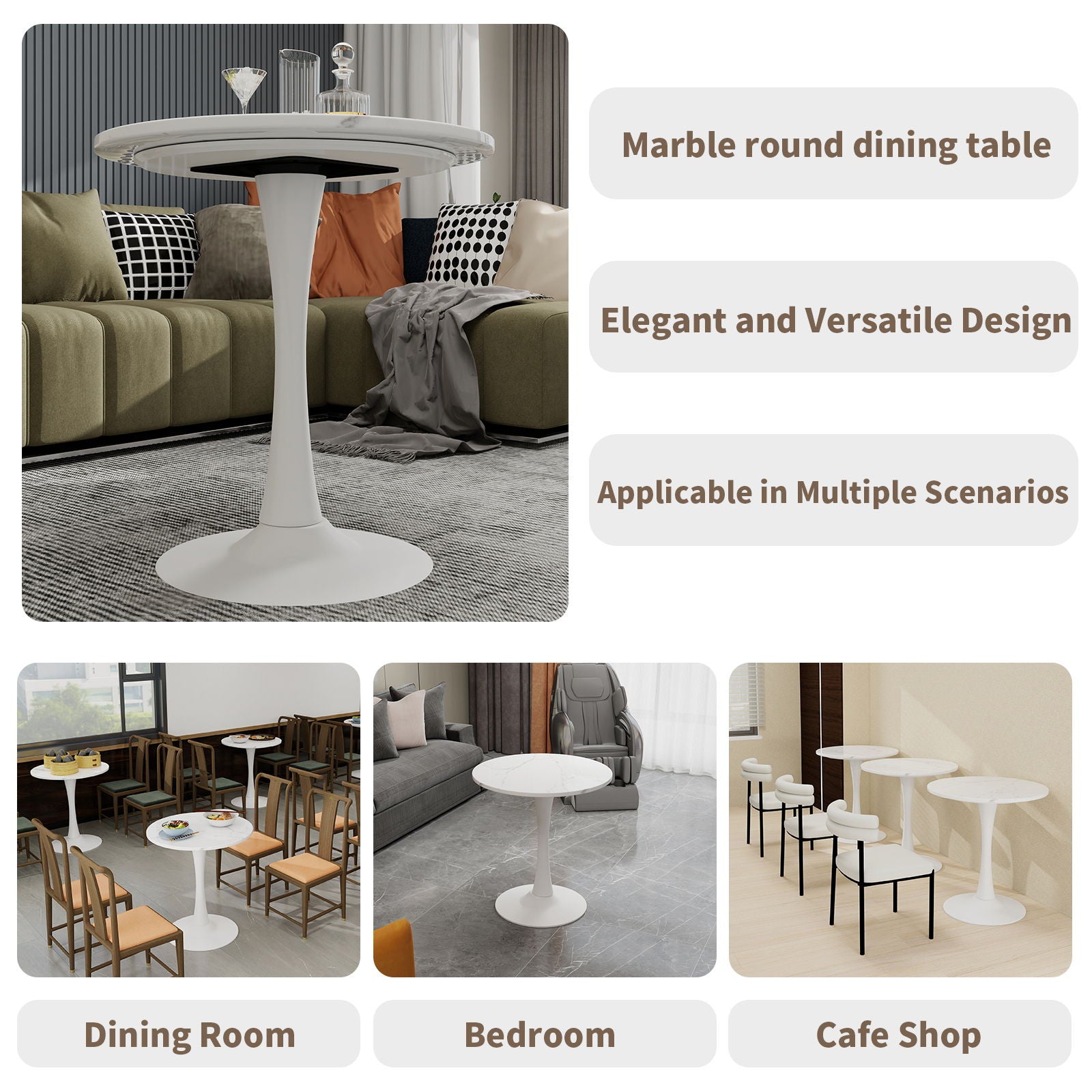 Coffee Table & Round Top