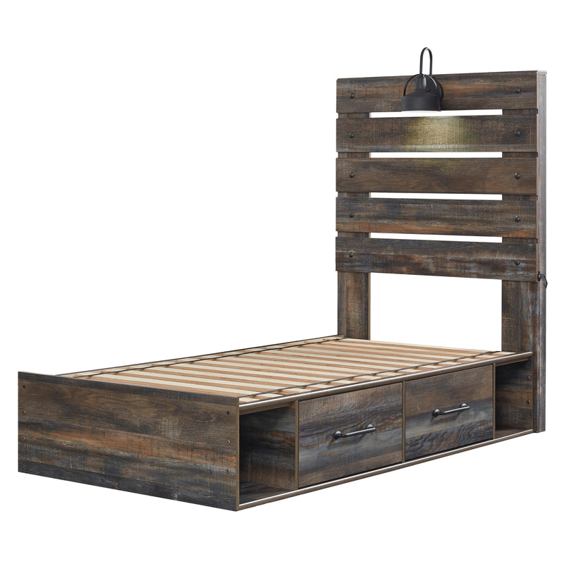 Signature Design by Ashley Drystan B211B11 Twin Panel Bed with 4 Storage Drawers IMAGE 3