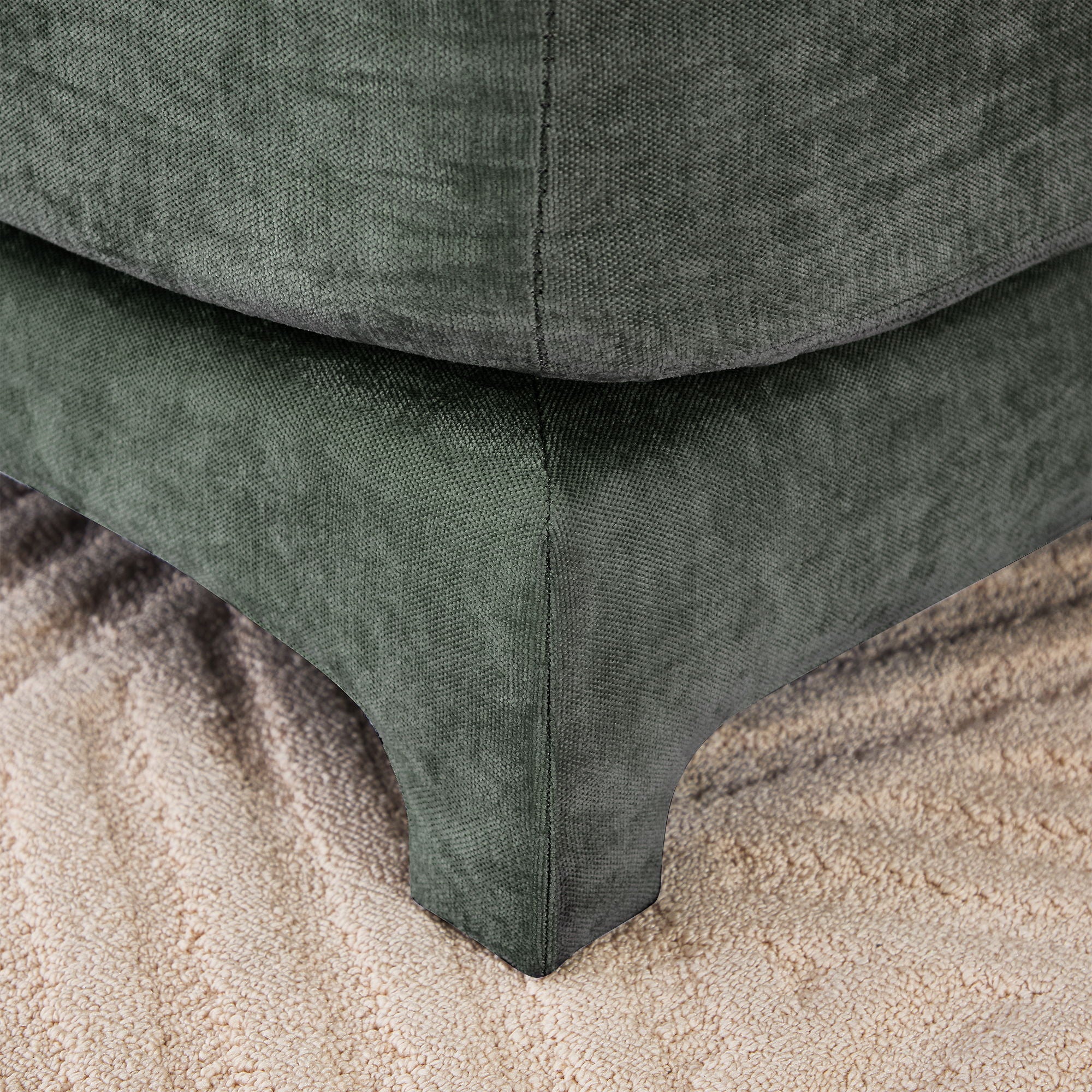 Stylish Sofa With Ottoman And Lumbar Pillows, Ergonomic Design