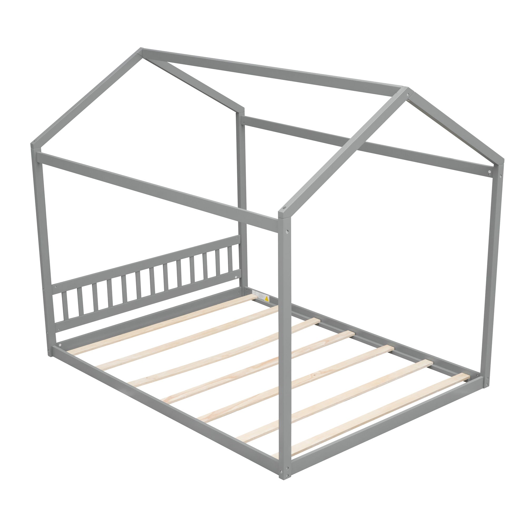 Wooden House Bed With Headboard
