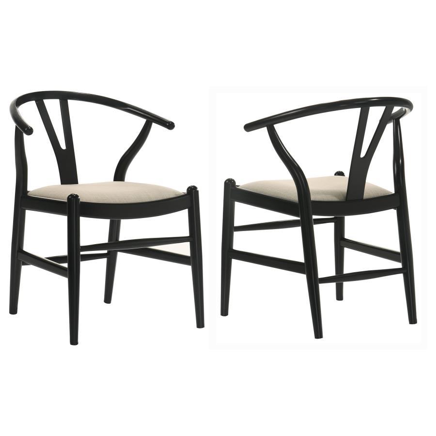 Crestmont - Wood Wishbone Dining Side Chair (Set of 2) - Black