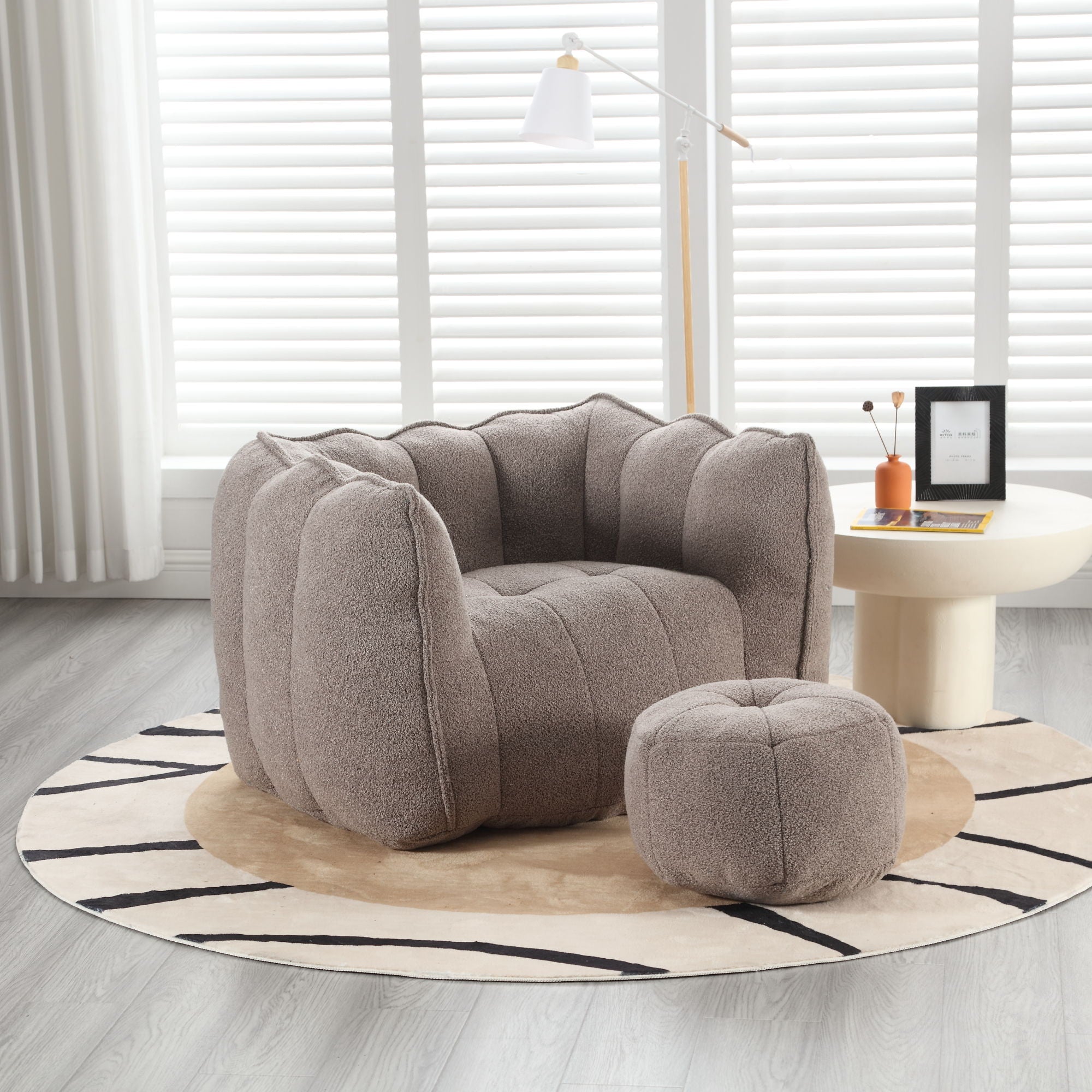 Soft Bean Bag Chair With High Resilient Foam