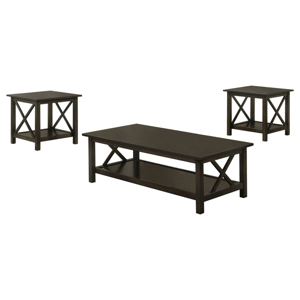 Rachelle  Rectangular Coffee Table Set Deep Merlot