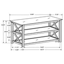 Rachelle 2-shelf Wood Entryway Console Table Deep Merlot