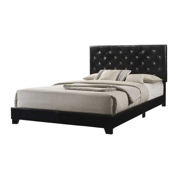 Happy Homes Queen Upholstered Bed HH2020 Queen Bed - Black IMAGE 1