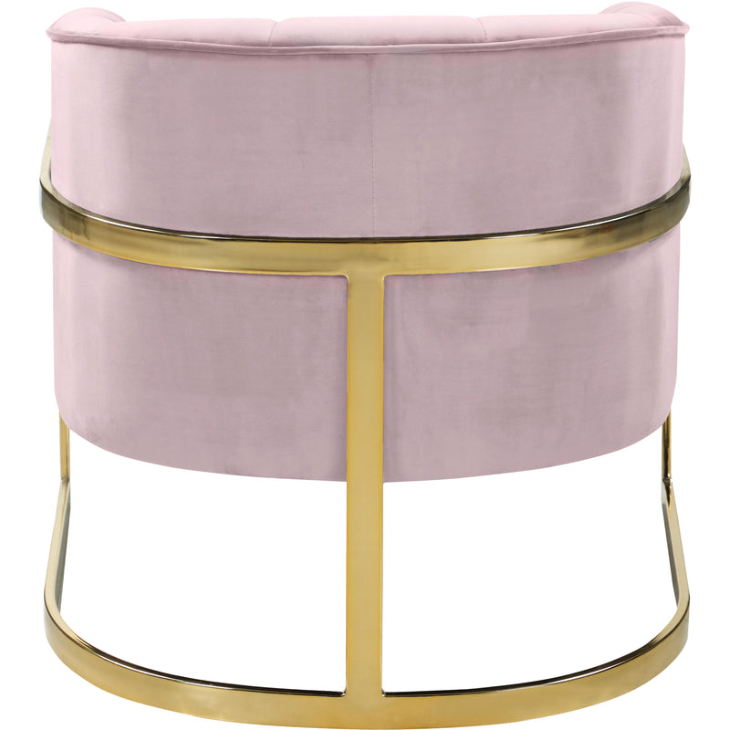 Meridian Carter Pink Velvet Accent Chair IMAGE 3