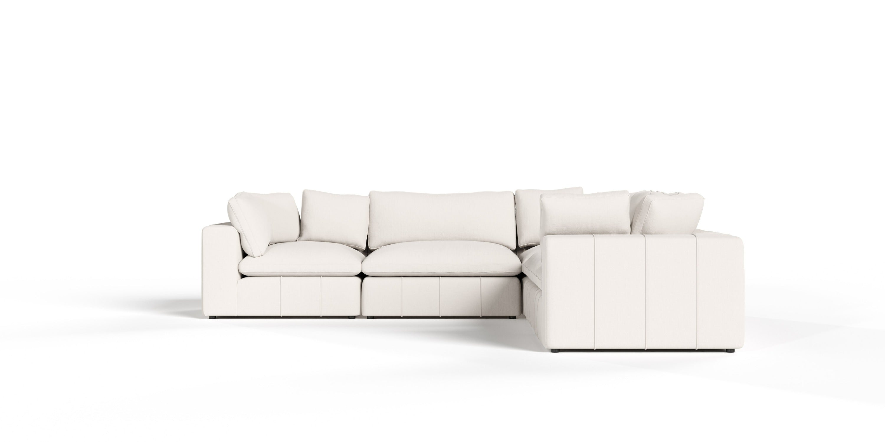 Divani Casa Vicki - Modern Off-White Fabric Modular Sectional