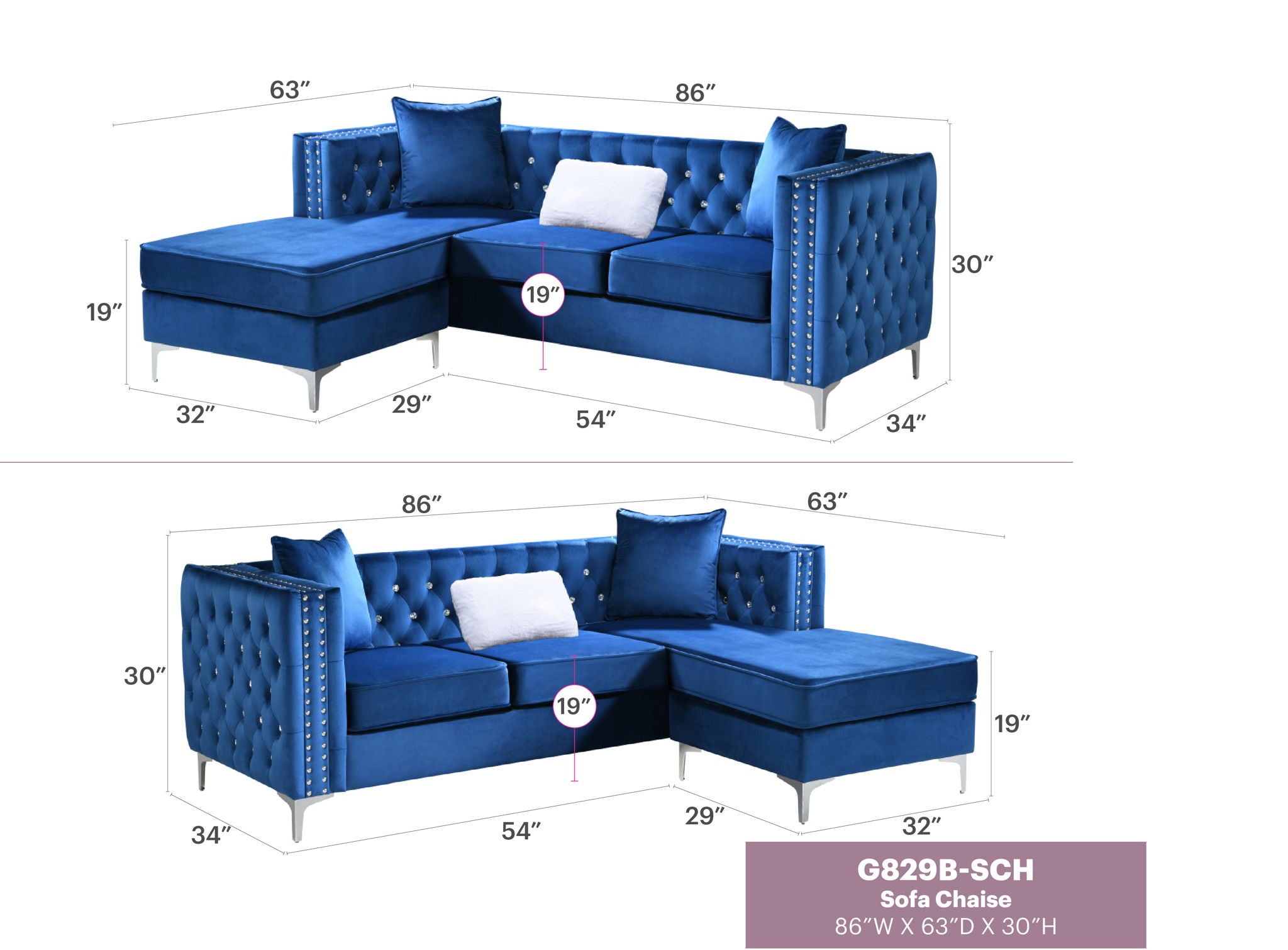 Paige - Sofa Chaise