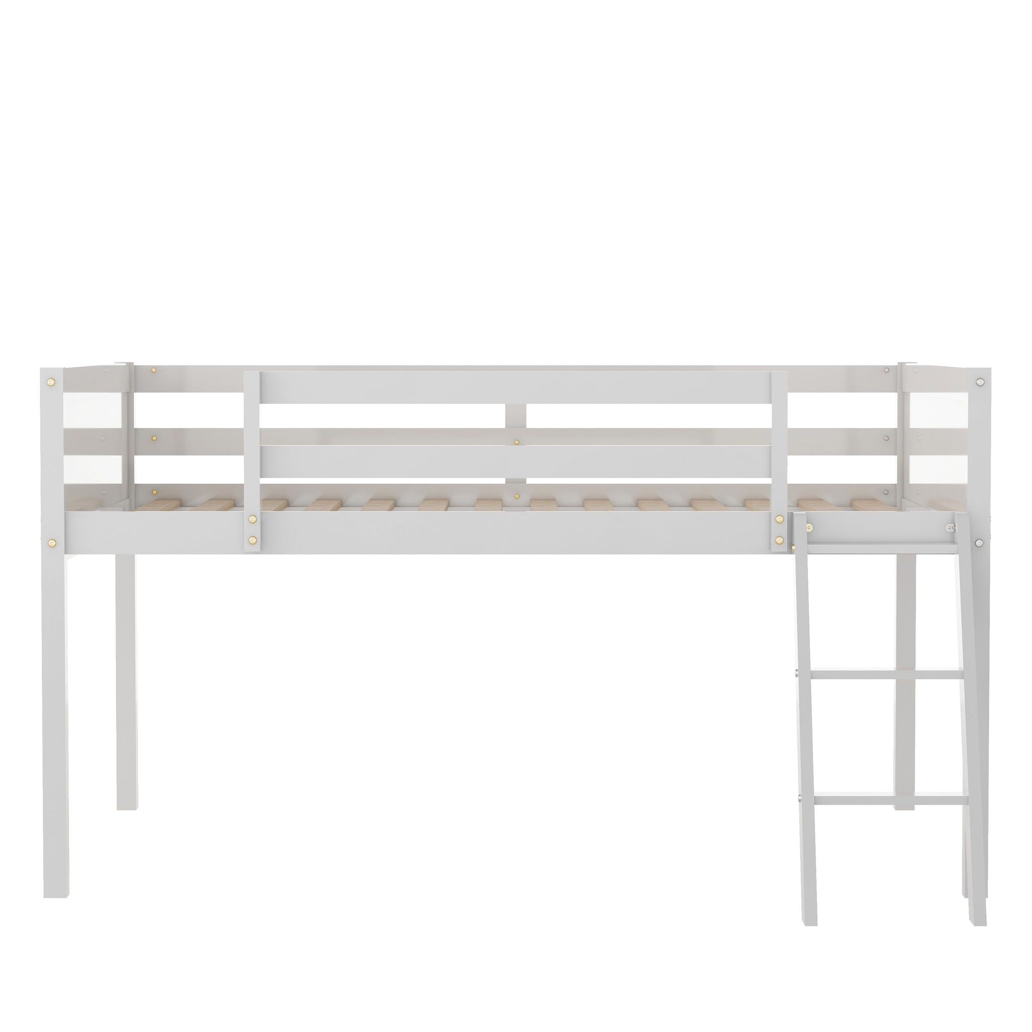 Low Loft Bed With Adjustable Ladder