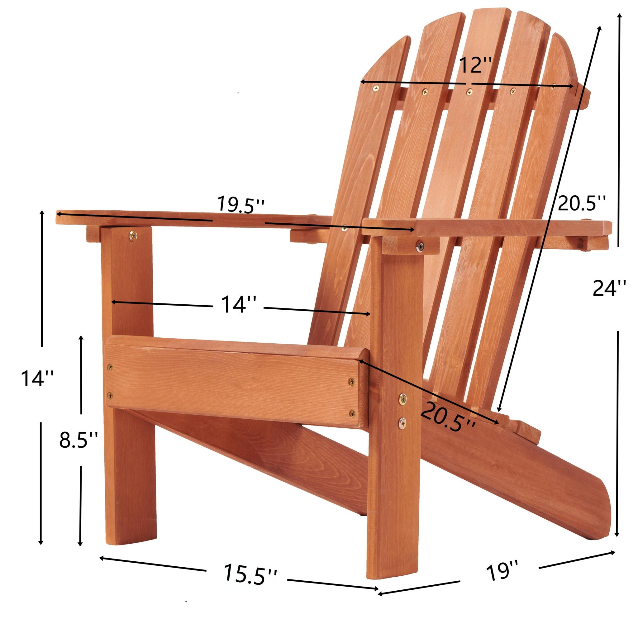 Kids Adirondack Chair For Indoor And Outdoor Use - Red