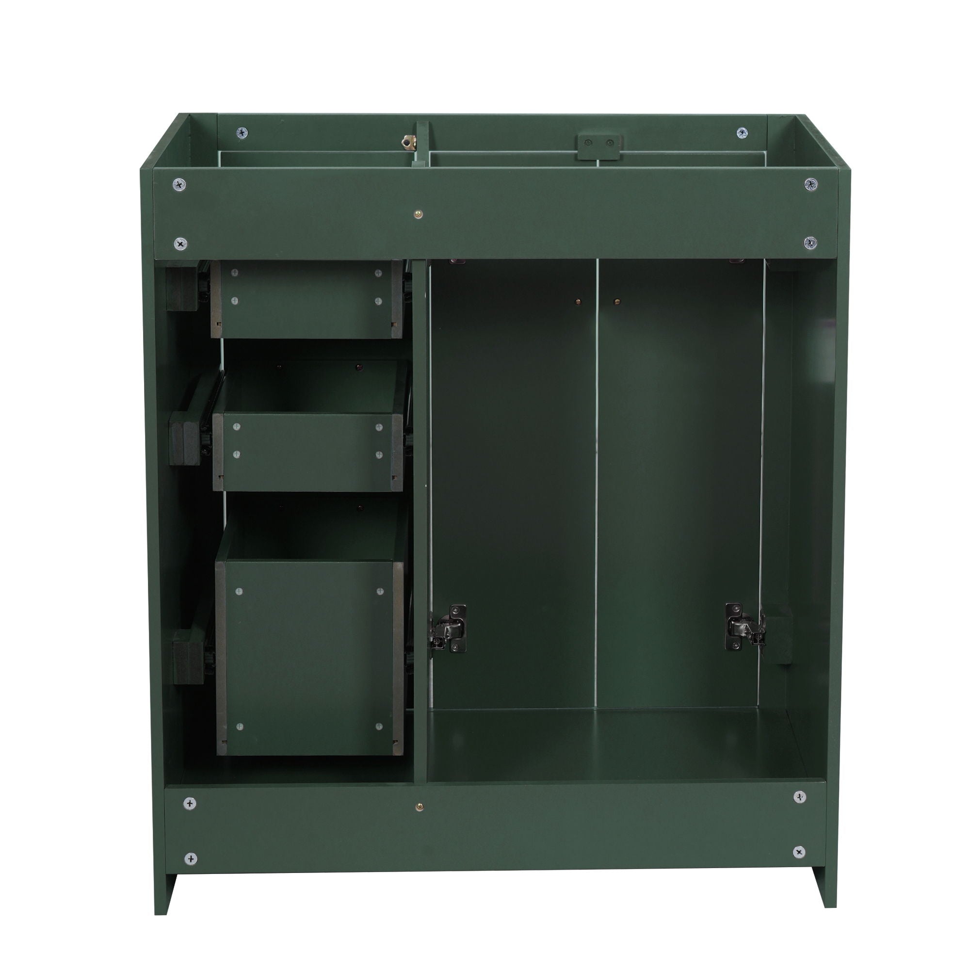 Retro Style Bathroom Vanity With 3 Drawers & Soft-Closing Doors