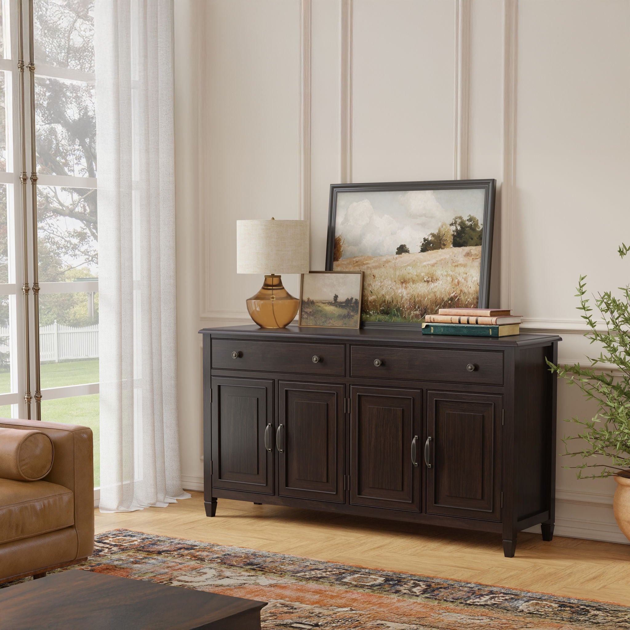 Connaught - Large Sideboard Buffet Storage Cabinet - Brown