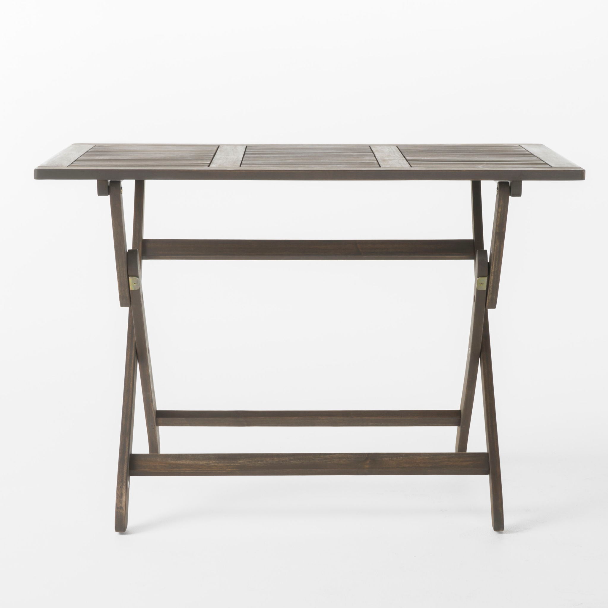 Blissique - Outdoor Foldable Wood Dining Table With Slat Design