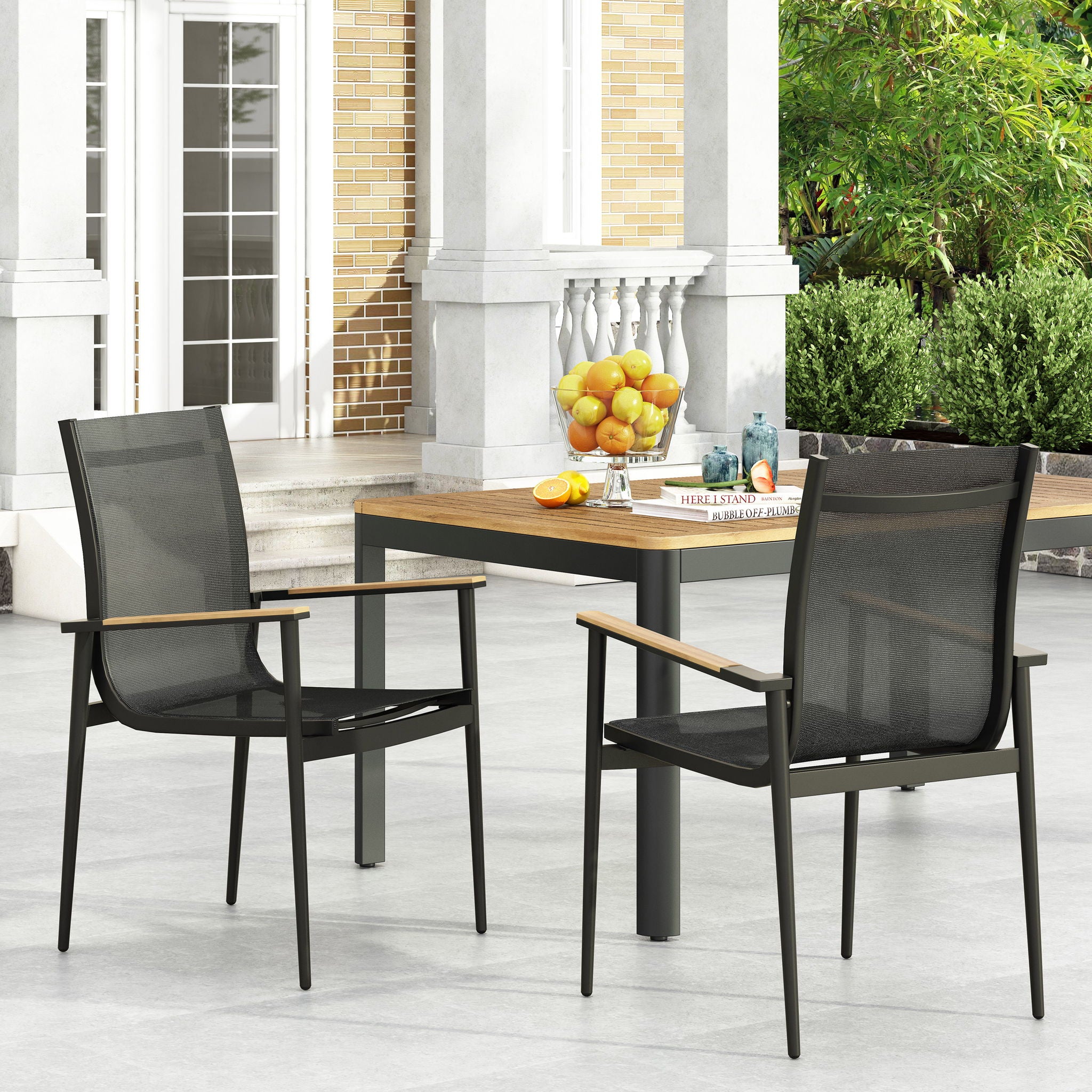 Barrister - Dining Chair (Set of 2) - Black / Natural