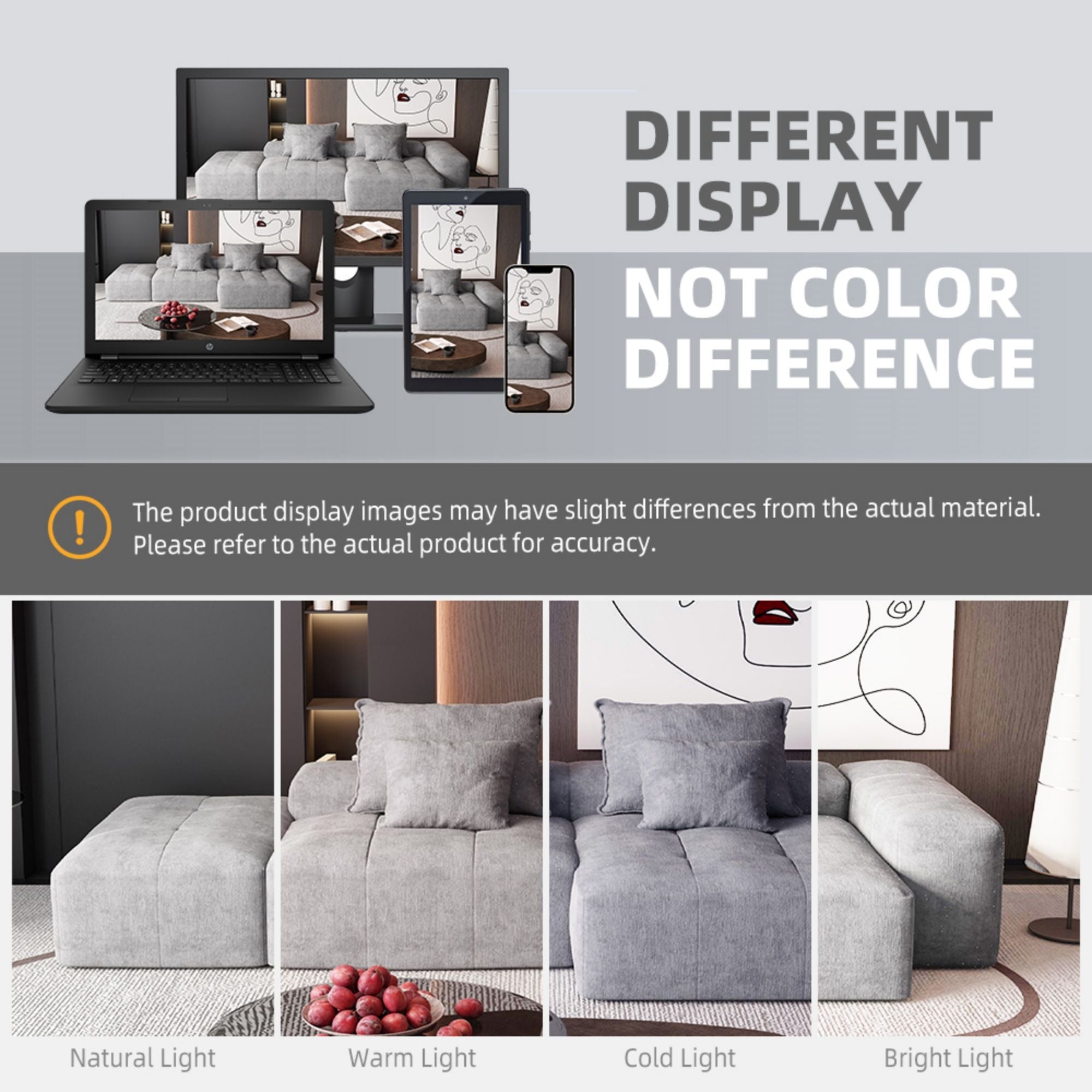 Modern Oversized Diy Combination Modular Sectional Sofa With Pillows
