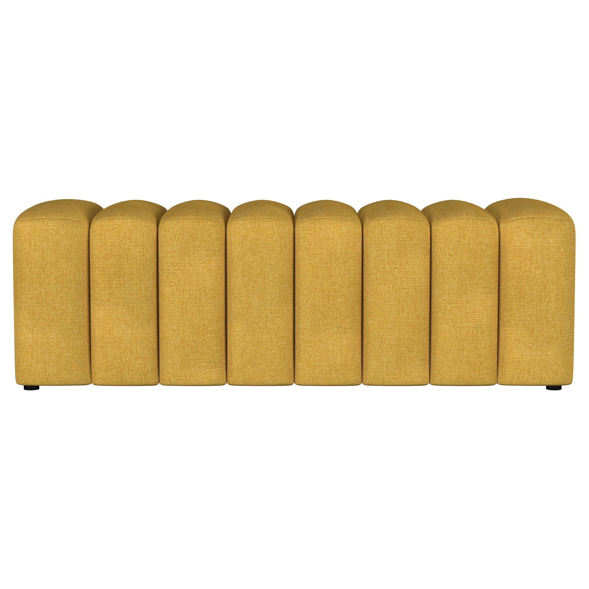 Modern Upholstered Tufted Accent Bench & Round Legs