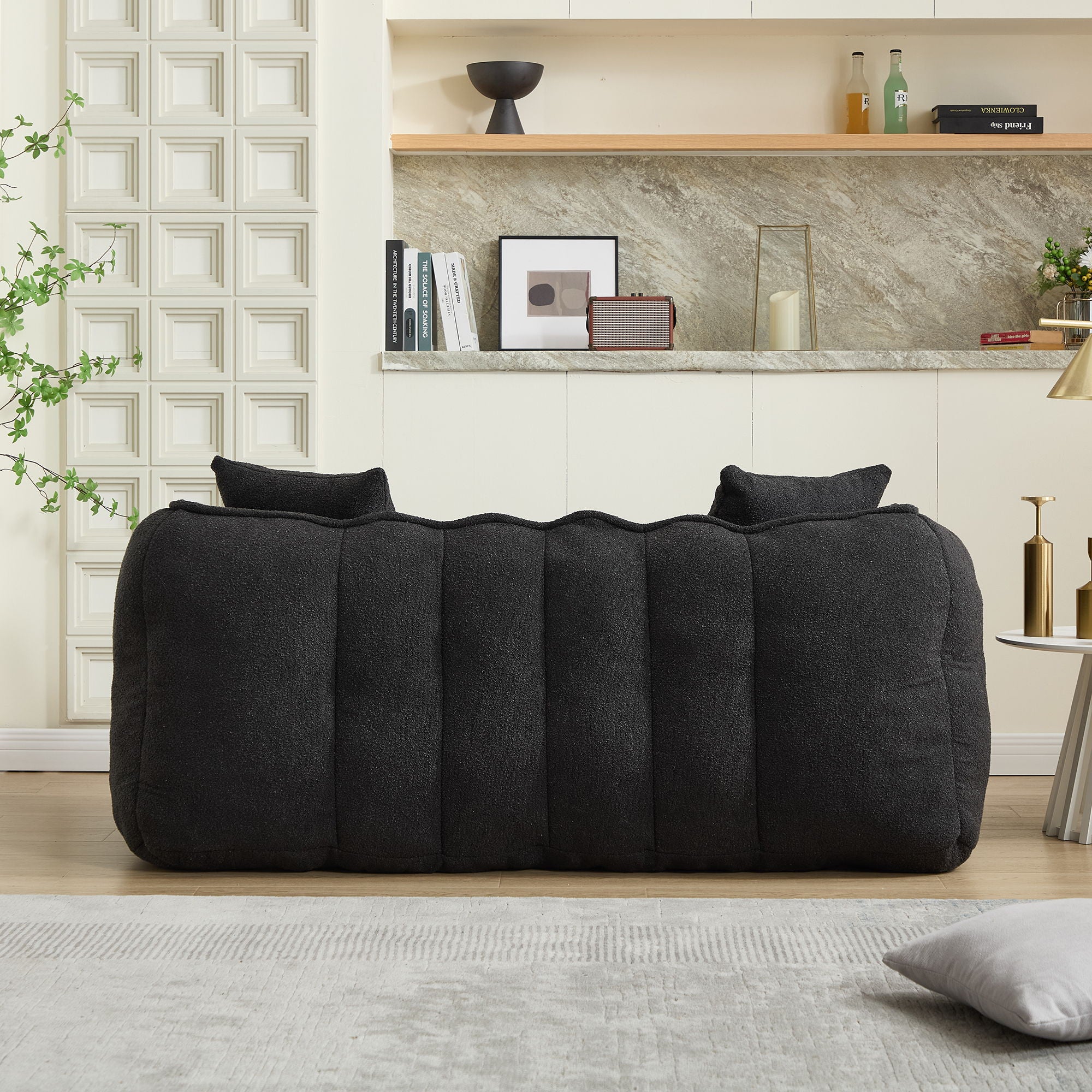 Cozy Beanbag Chair With High Resilience Foam Core For 2