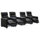 Toohey Upholstered Tufted Recliner Living Room Set Black