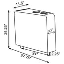 Toohey Upholstered Home Theater Storage Wedge Console Black