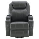 Sanger Upholstered Power Lift Massage Recliner Champagne