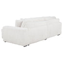 Jacana Corduroy Upholstered Dual Power Chaise Sofa Ivory