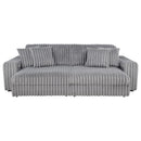 Jacana Corduroy Upholstered Dual Power Chaise Sofa Grey