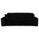 Jacana Corduroy Upholstered Dual Power Chaise Sofa Black