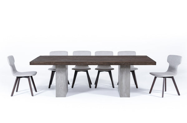 Modrest Renzo Modern Oak & Concrete 94" Dining Table