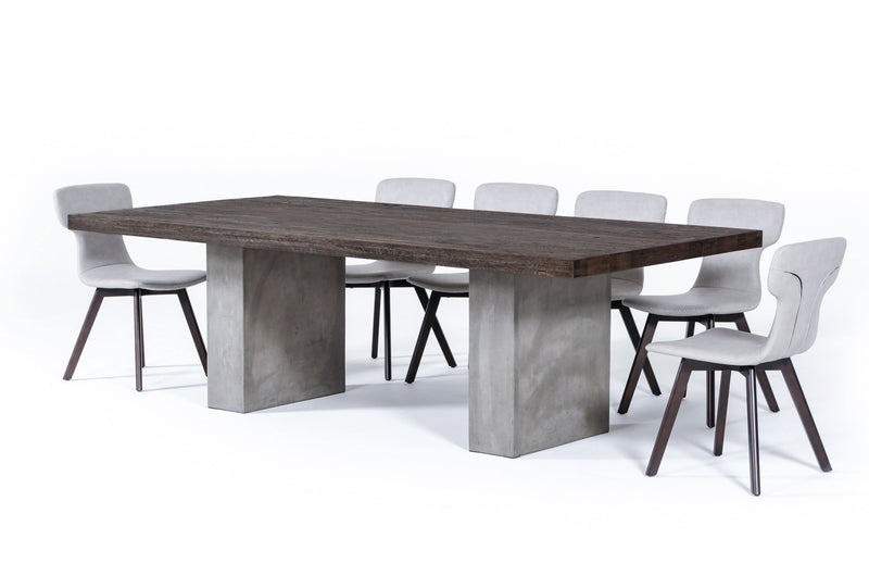 Modrest Renzo Modern Oak & Concrete 94" Dining Table