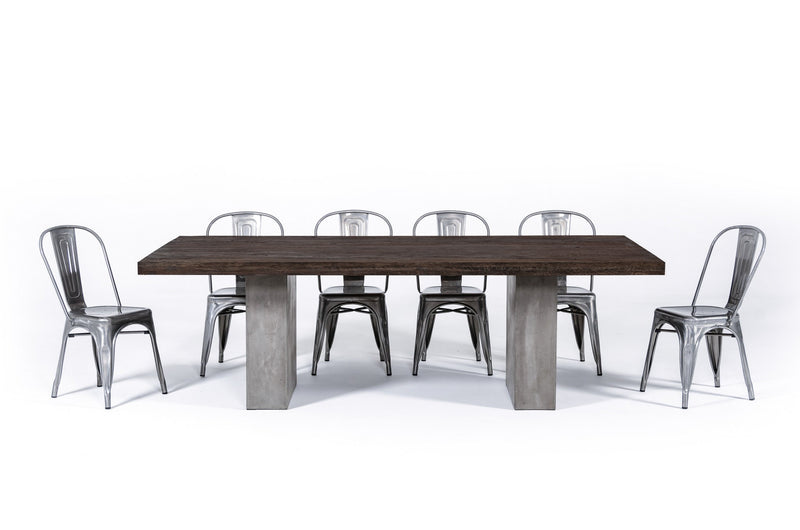 Modrest Renzo Modern Oak & Concrete 94" Dining Table