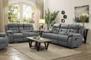 Higgins  Upholstered Motion Reclining Sofa Set Grey