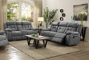 Higgins  Upholstered Motion Reclining Sofa Set Grey