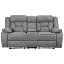 Higgins  Upholstered Motion Reclining Sofa Set Grey