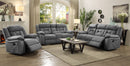 Higgins  Upholstered Motion Reclining Sofa Set Grey
