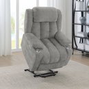 Houston Upholstered Power Lift Recliner Chair Camel
