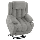 Houston Upholstered Power Lift Recliner Chair Camel