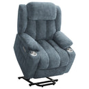 Houston Upholstered Power Lift Recliner Chair Camel